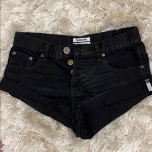 ONE TEASPOON- BLACK BANDIT LOW WAIST SHORT